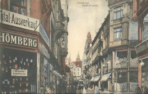Die Beekstraße auf einer kolorierten Postkarte, um 1910. Bild KSM.
