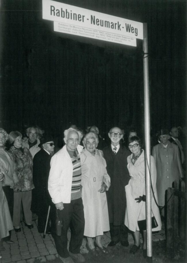 Benennung Rabbiner-Neumark-Weg 1984